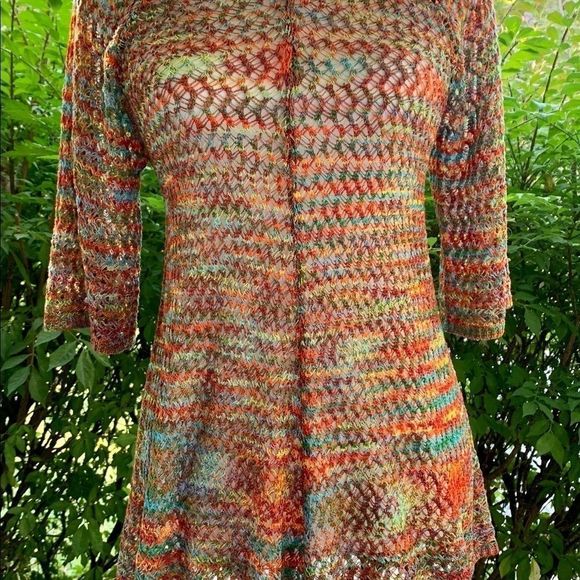 *SALE* EUC Gorgeous Boho Crochet Multicolored Top! - Picture 3 of 13